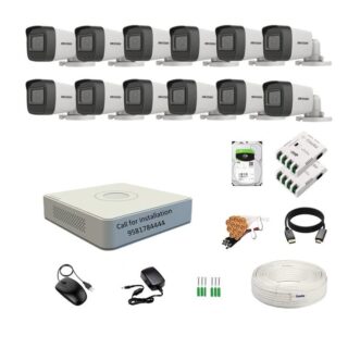 HIKVISION 16Channel DVR with 5MP 12Bullet Cameras with Audio Combo