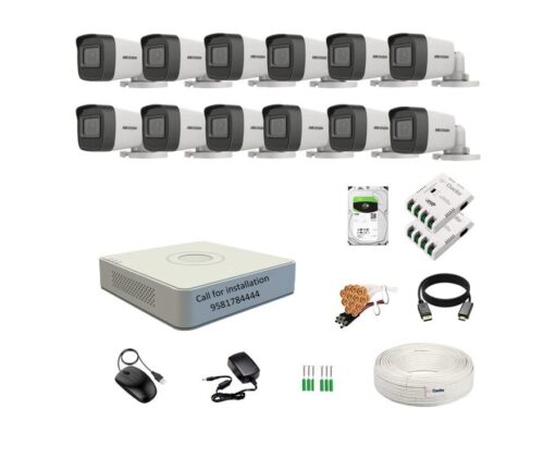 HIKVISION 16Channel DVR with 5MP 12Bullet Cameras with Audio Combo