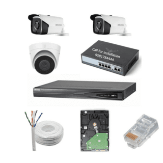 HIKVISION 2MP IP Camera 2Bullet, 1Dome 4Channel NVR Combo