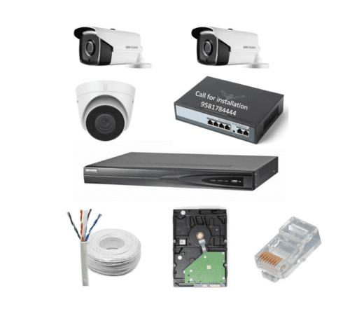 HIKVISION 2MP IP Camera 2Bullet, 1Dome 4Channel NVR Combo