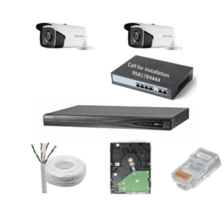 HIKVISION 2MP IP Camera 2Bullet 4Channel NVR 4Port POE Combo