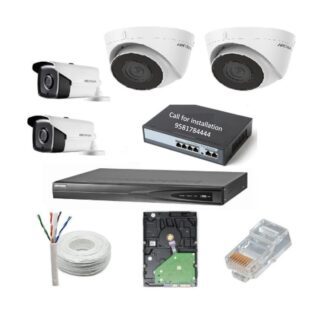 Hikvision 4Channel NVR and 4 IP Cameras Combo 2Bullet 2Dome