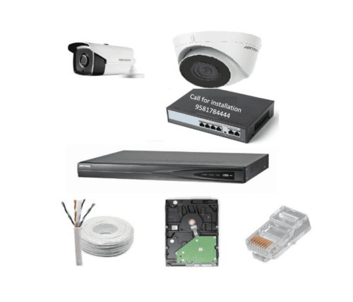 Hikvision 4Channel NVR and 1Bullet 1Dome Camera Combo
