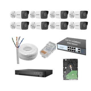 HIKVISION 2MP IP CCTV Camera 8Bullet with NVR 8Channel Combo