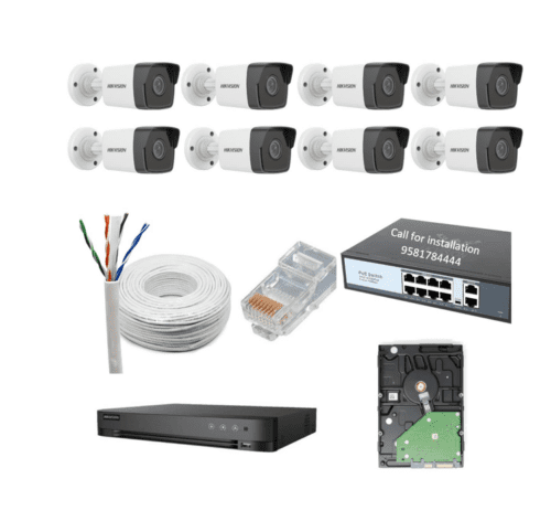 HIKVISION 2MP IP CCTV Camera 8Bullet with NVR 8Channel Combo