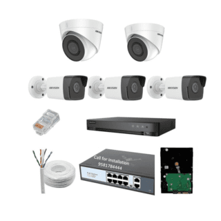 HIKVISION Network 2Dome 3Bullet 8CH NVR Combo with HDD