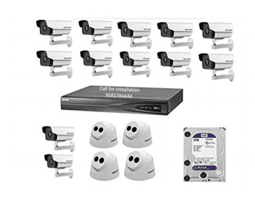 HIKVISION 16Channel HD NVR 12BULLET 4Dome Camera 4TB HDD Combo