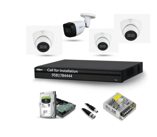 Dahua 2MP 4Camera Combo with 4Channel DVR 3Dome 1Bullet