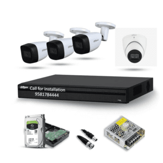 Dahua 4Channel NVR with 2Mp 4Camera Combo 3Bullet 1Dome