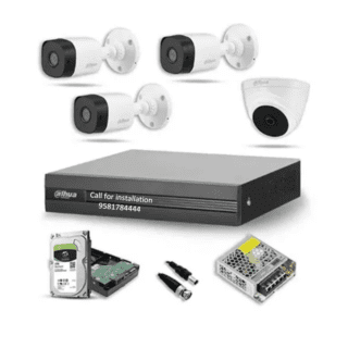 Dahua 5mp 4Camera combo with 5MP 4Ch DVR 3Bullet 1Dome
