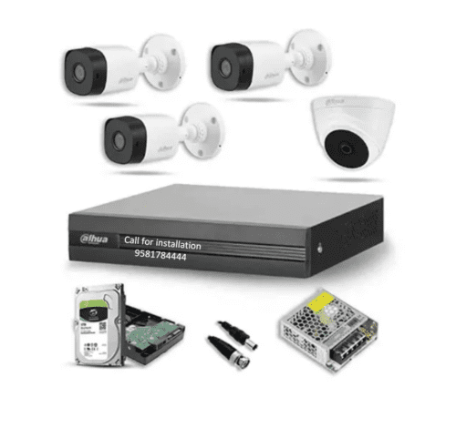 Dahua 5mp 4Camera combo with 5MP 4Ch DVR 3Bullet 1Dome