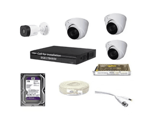 Dahua 5MP 4Channel DVR with 5MP 4Camera Combo 3Dome 1Bullet