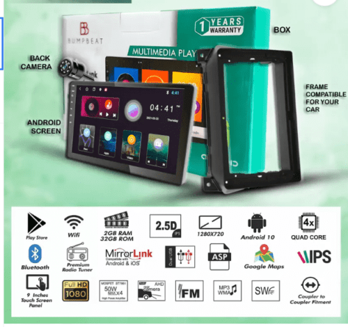 ABR BUMPBEAT 9 Inch LCD for Maruti S-presso with Frame