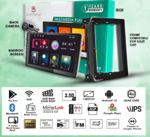ABR BUMPBEAT 9-Inch Car LED Screen Android for Hyundai Alcazar - Image 2