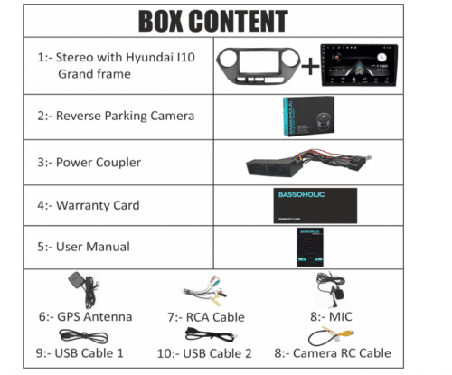 Bassoholic 9-Inc Advanced Car Display Android For Hyundai i10 - Image 2