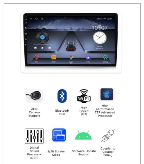 TESHA 9-Inch Car IPS LCD Touch Screen for Hyundai Eon - Image 5