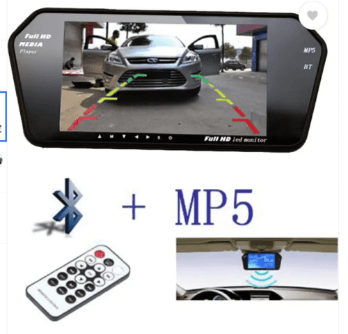 AYW Tavera 7-Inch LED Car Rearview Monitor Mirror Touch Button - Image 3