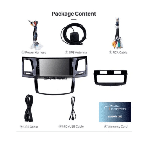 Toyota Fortuner 9 Inch Touch Android Display and Stereo System - Image 2