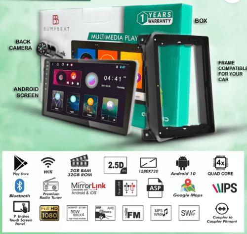ABR BUMPBEAT 9 Inch Display Android Stereo for Toyota Etios - Image 2