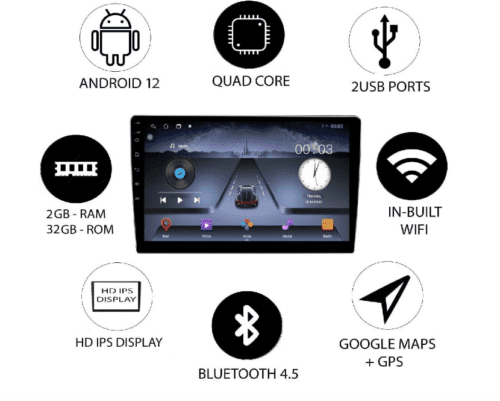 AUTO SNAP 9Inch HD Android Double Din Stereo Player Android - Image 5