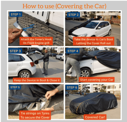 CARBLAZER Portable and Semi-Automatic Body Car Covers Hyundai Grand i10 - Image 3
