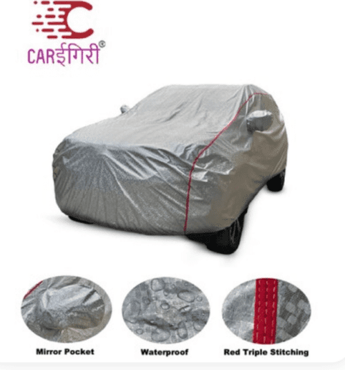 Carigiri Waterproof Metallic Silver Car Body Cover Hyundai I20 Active - Image 2
