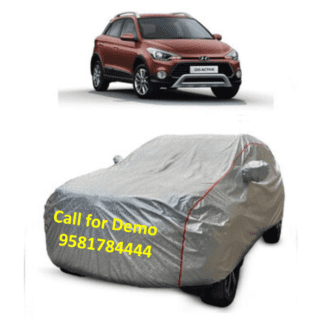 Carigiri Waterproof Metallic Silver Car Body Cover Hyundai I20 Active
