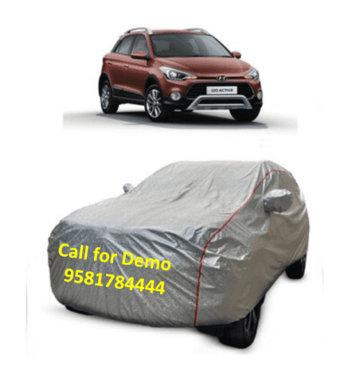 Carigiri Waterproof Metallic Silver Car Body Cover Hyundai I20 Active