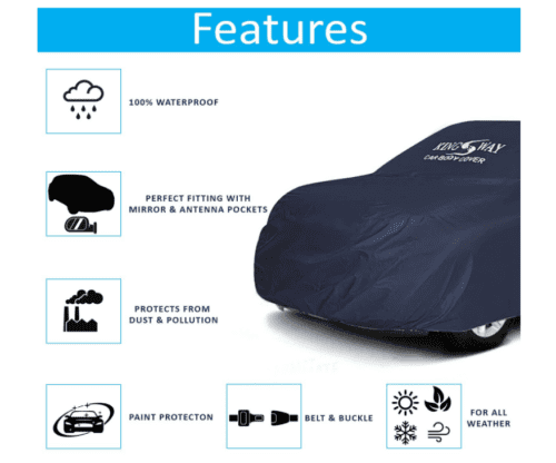 Waterproof Car Body Cover for Hyundai Tucson with Mirror Pockets - Image 2