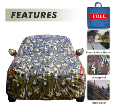 Waterproof Triple Coated Military Color Car Body Cover Hyundai Exter - Image 2