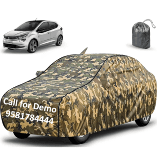 Waterproof Car Body Cover with Tata Altroz Military Jungle Print
