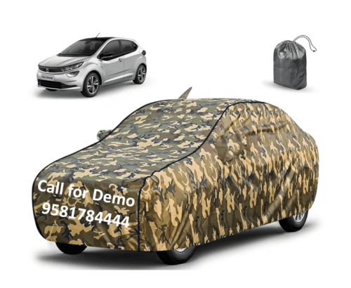 Waterproof Car Body Cover with Tata Altroz Military Jungle Print