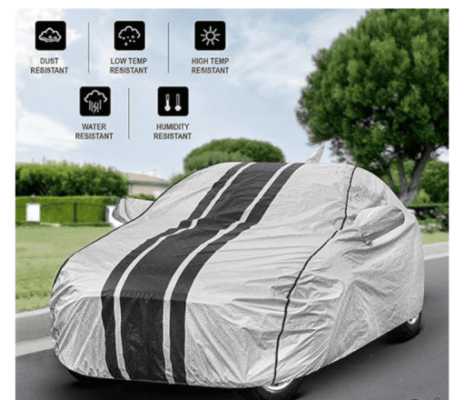 Waterproof Car Body Cover for Tata Altroz Metallic Silver Color - Image 2