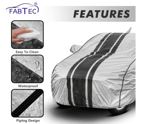 Waterproof Car Body Cover for Tata Altroz Metallic Silver Color - Image 3