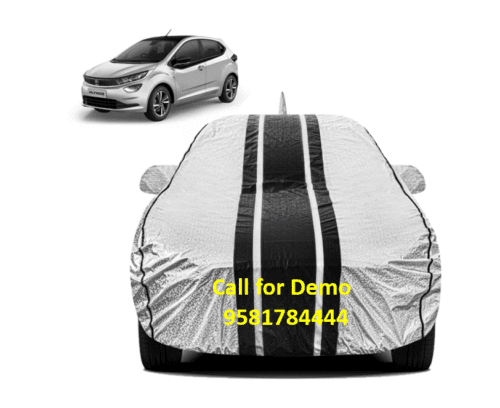 Waterproof Car Body Cover for Tata Altroz Metallic Silver Color