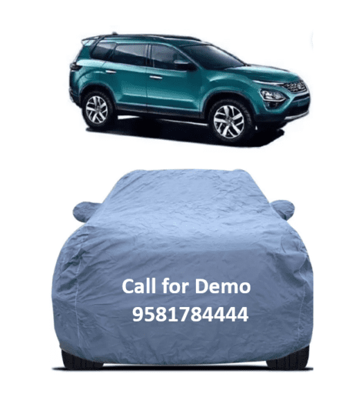 Car Body Cover For Tata Safari With Mirror Pockets Grey