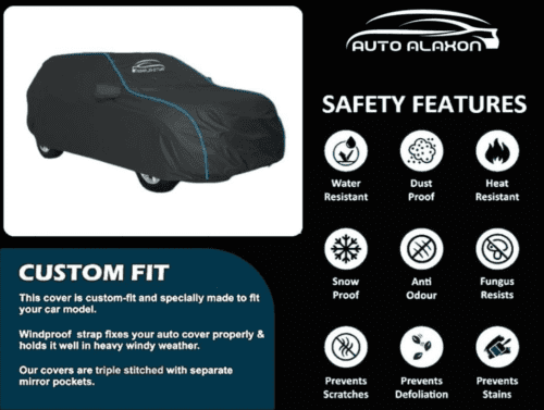 Waterproof with Piping Car Body Cover for Tata Safari - Image 3