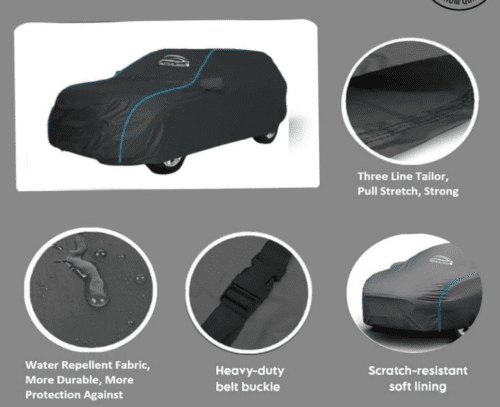 Waterproof with Piping Car Body Cover for Tata Safari - Image 4