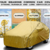 Tata Tiago Car Body Cover Metallic Golden with Black Piping - Image 5