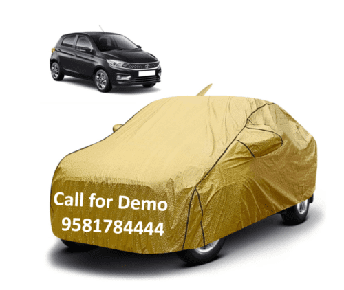 Tata Tiago Car Body Cover Metallic Golden with Black Piping