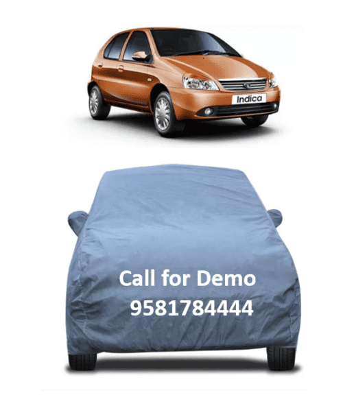 Car Body Cover For Tata Indica With Mirror Pockets Grey