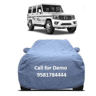 Car Body Cover For Mahindra Bolero With Mirror Pockets Grey
