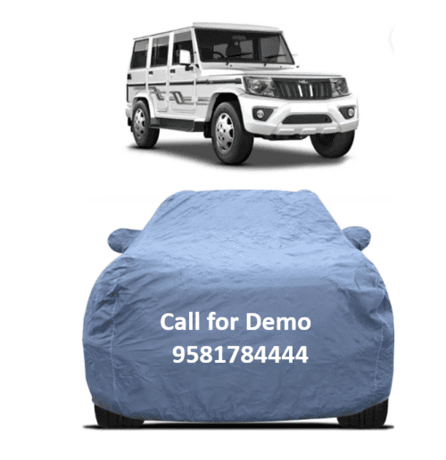 Car Body Cover For Mahindra Bolero With Mirror Pockets Grey