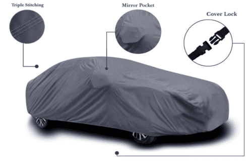 Waterproof Car Body Cover for Mahindra Marazzo with Mirror Pocket - Image 2