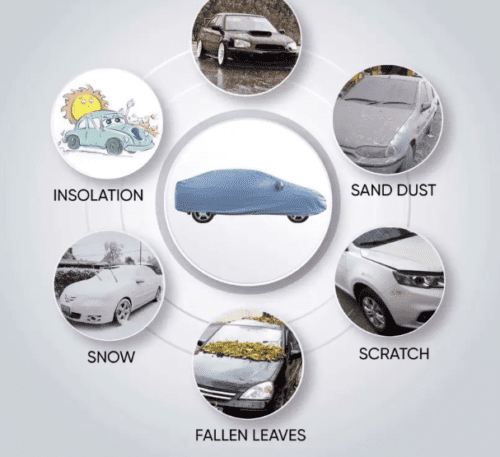 Car Cover For Chevrolet Cruze With Mirror Pockets Grey - Image 4