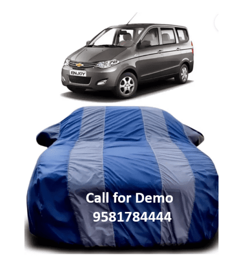 Car Body Cover For Chevrolet Enjoy With Mirror Pockets Grey