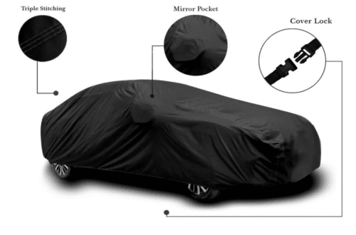 Waterproof Car Body Cover for Chevrolet Spark with Mirror Pocket - Image 3