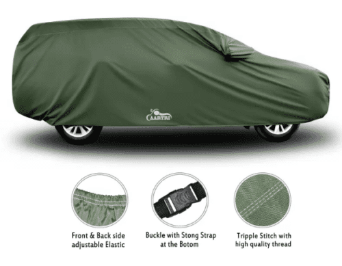 Car Cover For Chevrolet Captiva With Mirror Pockets Color Green - Image 2