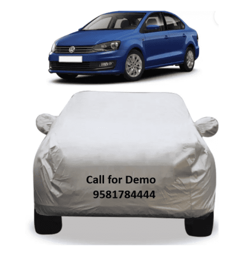 Car Body Cover For Volkswagen Vento With Mirror Pockets Silver