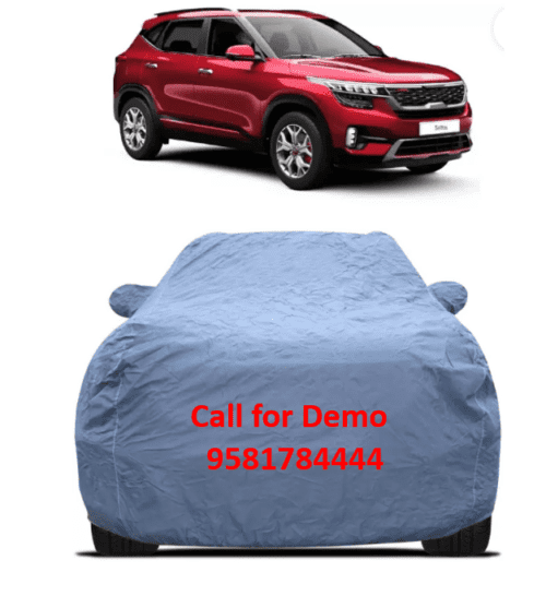 Car Body Cover For Kia Seltos With Mirror Pockets Gray